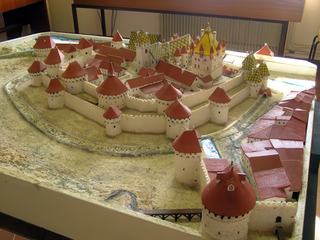 Maquette montrant le château du temps de sa splendeur.